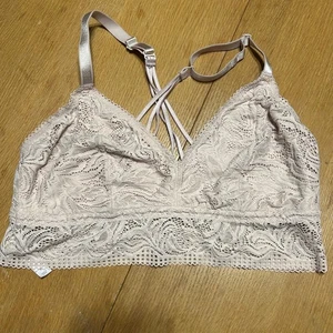Auden leicht gefütterter Bralette XL rosa Spitze verstellbare Träger gekreuzter Rücken - Bild 1 von 7