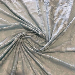 Blauer transparenter leichter Baumwollstoff mit Blumenmuster - Meterware - Bild 1 von 2