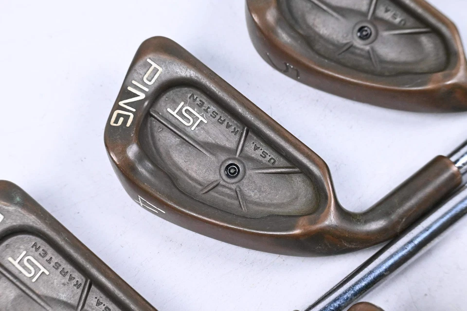 Left Hand Ping ISI BeCu Irons / 3-PW+SW / Black Dot / Stiff Flex Ping JZ Shafts - Image 1 of 4