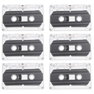6 Pcs Audio Tape Blank Cassette Cassettes for Music Empty Bulk Tapes - Picture 1 of 12
