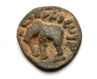 Ancient India Lead Coin Elephant Maharathis of Central Karnataka region, 100 BC 
