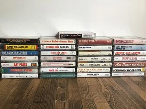 25x Country Cassette Tape Lot George Strait Garth Brooks Hank Jr Johnny Cash - Bild 1 von 5