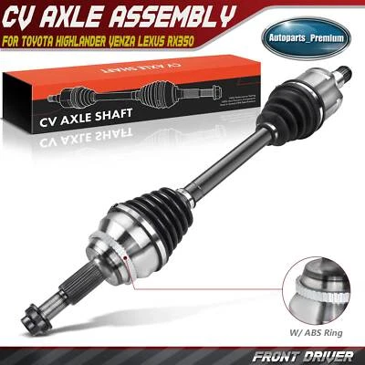 Front Left CV Axle Assembly for Toyota Highlander 11-16 Venza Lexus RX350 RX450H - Image 1 of 4