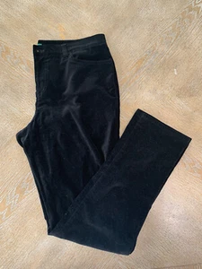 "Pantalones de terciopelo Lauren Ralph Lauren talla 12 negros mezcla de algodón cintura 36"" entrepierna 31""" - Imagen 1 de 7