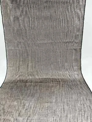 Dark Silver Silk Moire Fabric By 2 Meters,  Watermark Patterned. - Image 1 of 4