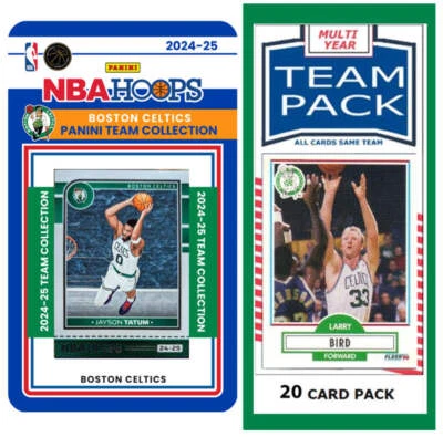 PANINI, DONRUSS Boston Celtics 20 Cards Larry Bird + 2024-25 HOOPS Team Set Jayson Tatum