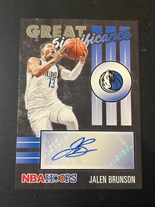 2020-21 Panini Hoops #GS-JBR Jalen Brunson Great Significance Auto Mavs