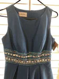 Stunning Sequined Knee Length Prom Dress Teal Blue Size 12 NWT Light In The Box - Picture 1 of 8