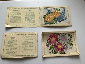 KENSITAS FLOWER CARD SILK'S - Large Cards Set Of 2 - Picture 1 of 1