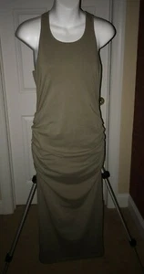 NWOT Michael Stars Vivian Olive Racerback Racer Midi Dress Shirred Sides Large - Picture 1 of 5
