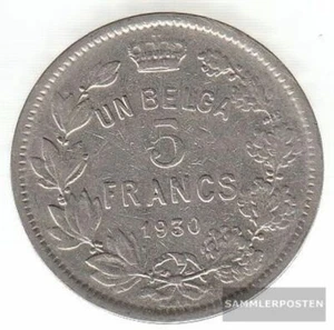 Belgium km-number. : 97 1931 very fine Nickel very fine 1931 5 francs Albert - Picture 1 of 1