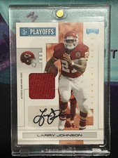 2007 Playoff Larry Johnson 1/1 PATCH AUTO Game Used Kansas City Chiefs 🔥