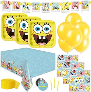 Spongebob Partyzubehör Set | Für 16 Gäste | Spongebob Party Deko Wi - Bild 1 von 12