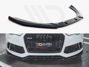 Front Diffuser Diffusor V4 Maxton Design Gloss Black For Audi Rs6 C7 - Picture 1 of 6