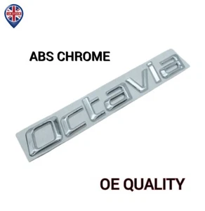 ABS CHROM OCTAVIA Heck Kofferraumdeckel Emblem Schriftzug für Skoda - Bild 1 von 4