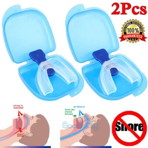 Anti Snore Mouthpiece Aid Stop Snoring Set Snore Stopper Device - 2 PACK - Picture 1 of 13