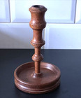 Antique Vintage Wooden Oak Candle Stick -  Hand turned