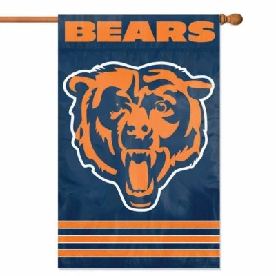 Bandera de casa CHICAGO BEARS PREMIUM exterior DOBLE CARA bordada Foto 1 de 2