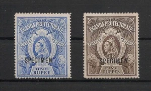 Uganda 1898 QV SPECIMEN Pair MINT NO GUM - Picture 1 of 1