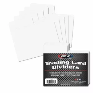 10 Horizontal Trading Card Dividers (Pack of 10 DIviders) - Picture 1 of 1