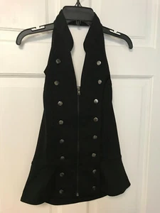 Urban Groove Women's Halter Top Shirt Dancewear Size SA Zip Down w/ Buttons S - Picture 1 of 9