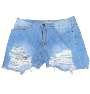 Pantalones Cortos de Vaqueros Machine Pour Neuf Mode Corte Deshilachados Desgastados Talla Mediana - Imagen 1 de 12