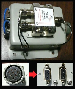 Military I/O Video Interface Adapter Box,8-pin Amphenol to VGA w/CS-202 splitter - Picture 1 of 9