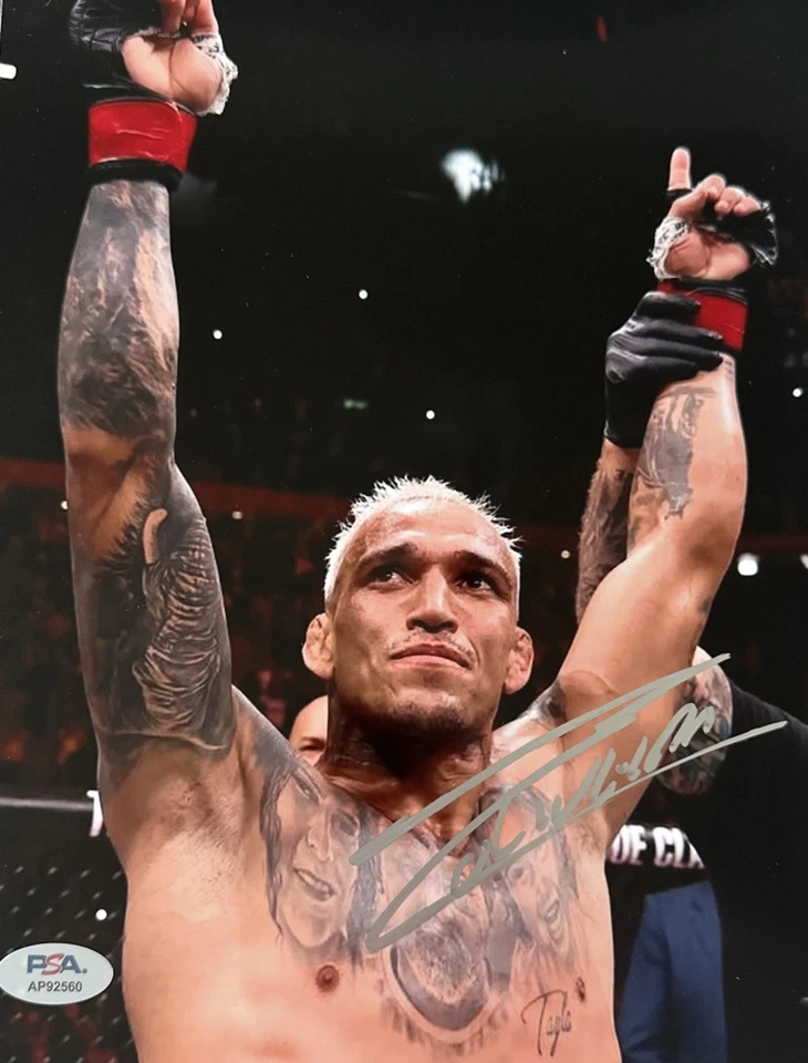 Charles Oliveira Signed Autographed UFC Fighter 8x10 Photo! Psa Coa - Image 1 of 1