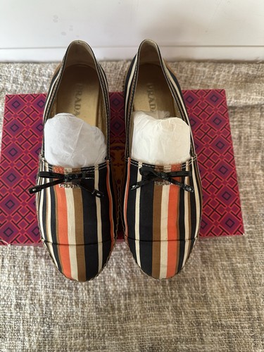 Ballerine Prada espadrillas a righe in tela taglia 39 1 2