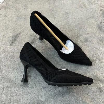 Nuevo Acogedor Island SoftBounce Punta Stiletto Tacones Zapatos 6 Negros Foto 1 de 4