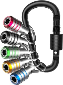 Drill Bit Holder Keychain for Impact Driver Pull Back Quick Magnetic Screwdriver - Picture 1 of 6