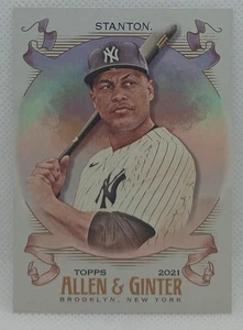 2021 Topps Allen & Ginter Silver Giancarlo Stanton NY New York Yankees #107 - Picture 1 of 2