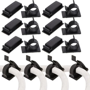 18 Pcs Cable Fixing Clip Adhesive Wire Organizer Holders for Cables - Afbeelding 1 van 12