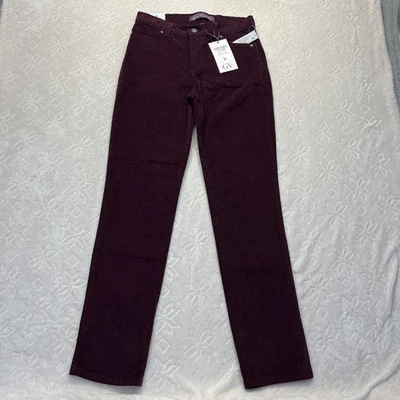 Calça Gloria Vanderbilt Amanda Slim Veludo Feminina 4 Média Vinho Carmesim - Imagem 1 de 4