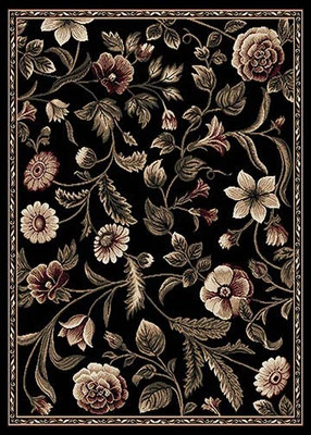 Alfombra tropical floral negra Home Dynamix 5x8 11029-450 - abril 5' 2" x 7' 2" Foto 1 de 4