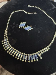 B David Schmuckset Halskette, Ohrclips leuchten! Vintage - Bild 1 von 3