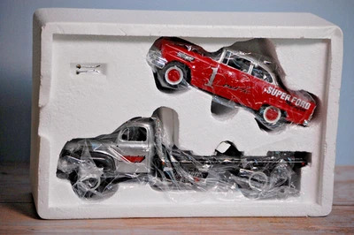 First Gear 1:34 Scale Ford '56 Stock Car And '51 F-6 Flatbed Bennett's Towing - Image 1 of 4