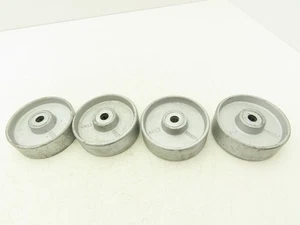 Albion 4x1.3" Cast Iron Steel Caster Wheel 4"Dia 1.3"Width 1/2"Bore Lot of 4 - Picture 1 of 11