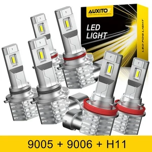 AUXITO H11 9005 9006 Combo LED Headlight Bulbs High/Low Beam/Fog Light 800000LM - Imagen 1 de 15