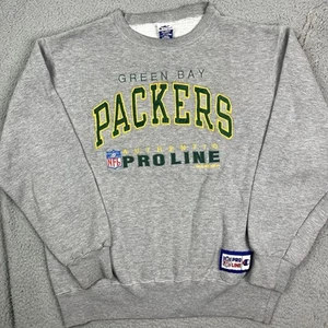 Vintage Champion Green Bay Packers Pro Line NFL Sweatshirt Grau Pullover Herren XL - Bild 1 von 12