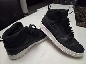 NIKE COURT VISION MID WINTER MENS ATHLETIC SNEAKERS SZ 13 BLACK PHANTOM LEATHER - Picture 1 of 23