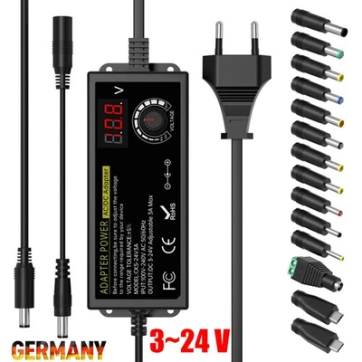 72W Einstellbares AC/DC Netzteil Adapter Ladegerät variable Spannung Universal - Bild 1 von 4