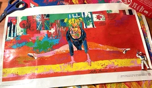 1976 "LeRoy Neiman" ~ Burger King USA ~ Olympisches Turnen Poster 14" x 23" - Bild 1 von 5