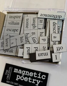 The Original Magnetic Poetry Refrigerator Fun Word Tiles Learning Developmental - Picture 1 of 9