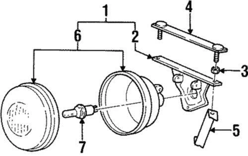 Genuino GM 1992-1998 Pontiac Grand Am GT 3.1L V6 - Conjunto de faros antiniebla de gas 5977337 Foto 1 de 1