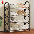 4 Tiers Shoe Rack Shoes Organiser Stand Storage Shelf Lightweight Compact Space