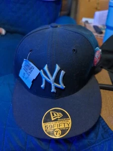 Brand New . New York Yankees MLB New Era  100th Anniv. 59FIFTY Fitted Hat 7 1/4 - Picture 1 of 12