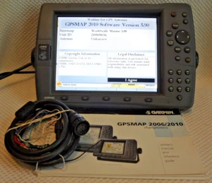 GARMIN GPSMAP 2010C COLOR MARINE GPS CHART PLOTTER FISHFINDER w PWR KNOBS MANUAL - Bild 1 von 16