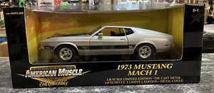 Mustang Mach 1 1973 ERTL American Muscle 1/18 plateado - Imagen 1 de 3