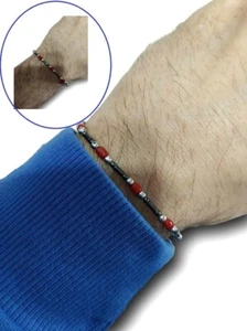 Bracciale di Corallo in Argento 925 per Uomo Braccialetto da Donna e con pietre - Imagen 1 de 9